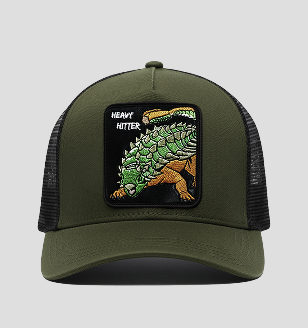 Anklyosaurus - "Heavy Hitter" Trucker Hat (Olive)