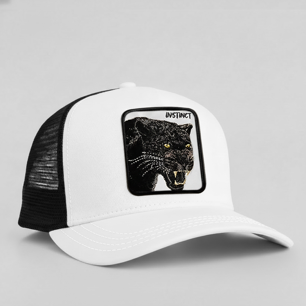 Black Panther - "Instinct" Trucker Hat (White)