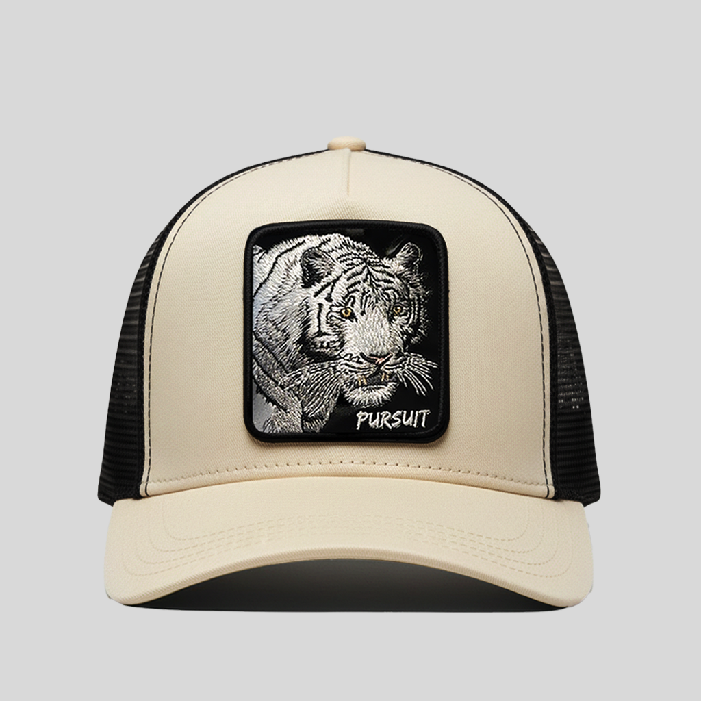 White Tiger - "Pursuit" Trucker Hat (Cream)