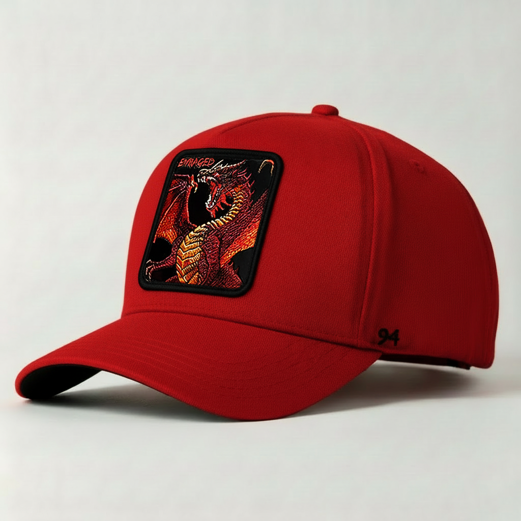 Fire Dragon "Enraged" Snapback Hat (Red)