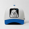White Lion "Rare" Snapback Hat (White/Blue)