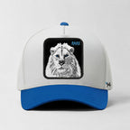 White Lion "Rare" Snapback Hat (White/Blue)
