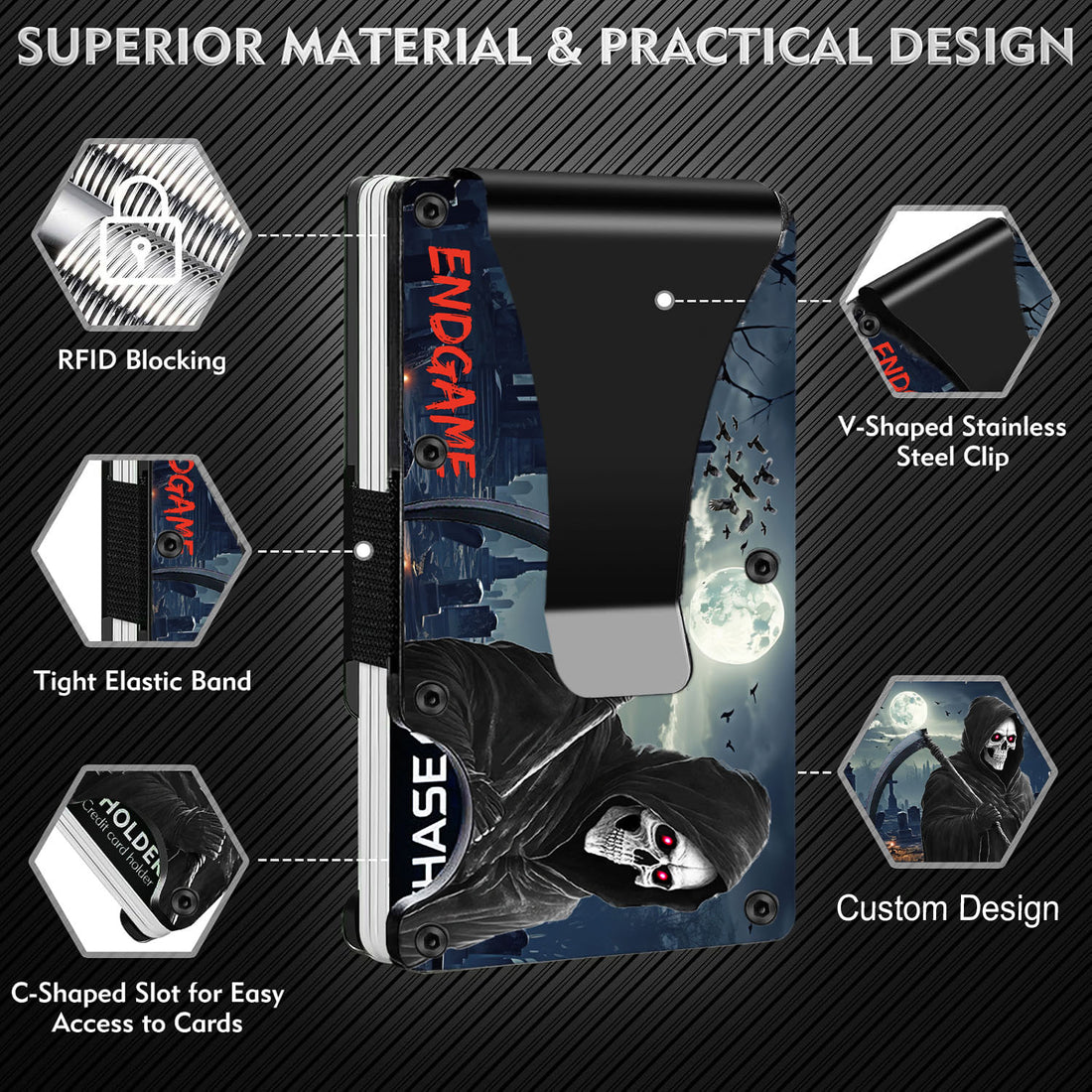 "End Game" - Graphic Minimalist Wallet