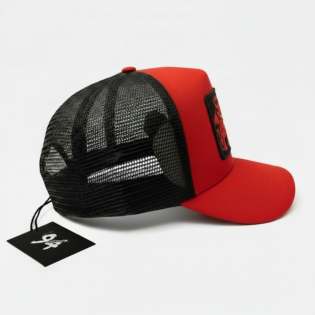 Little Devil "Delinquent" Trucker Hat (Red)