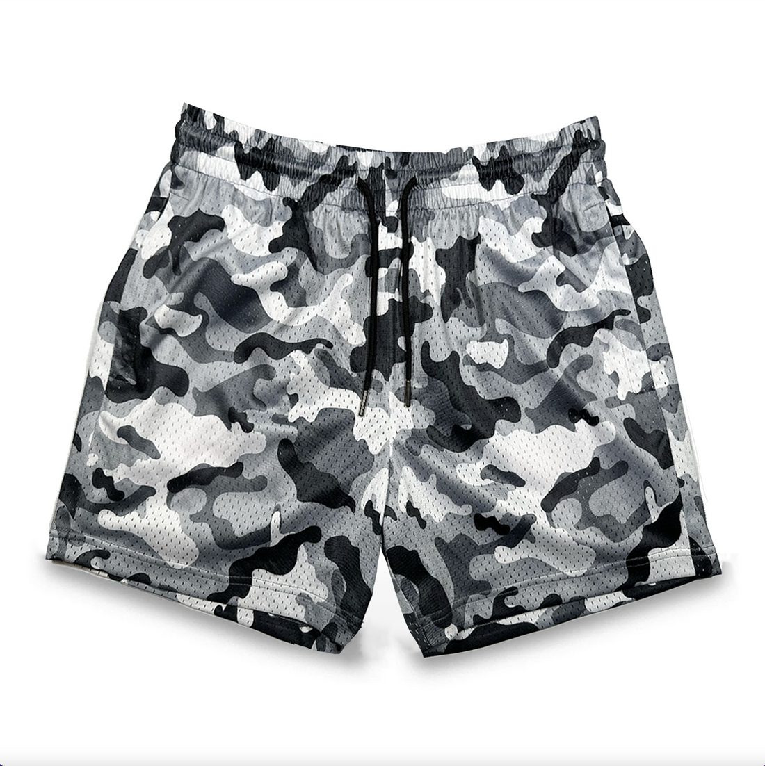 Grey Camo - Essential Mesh short