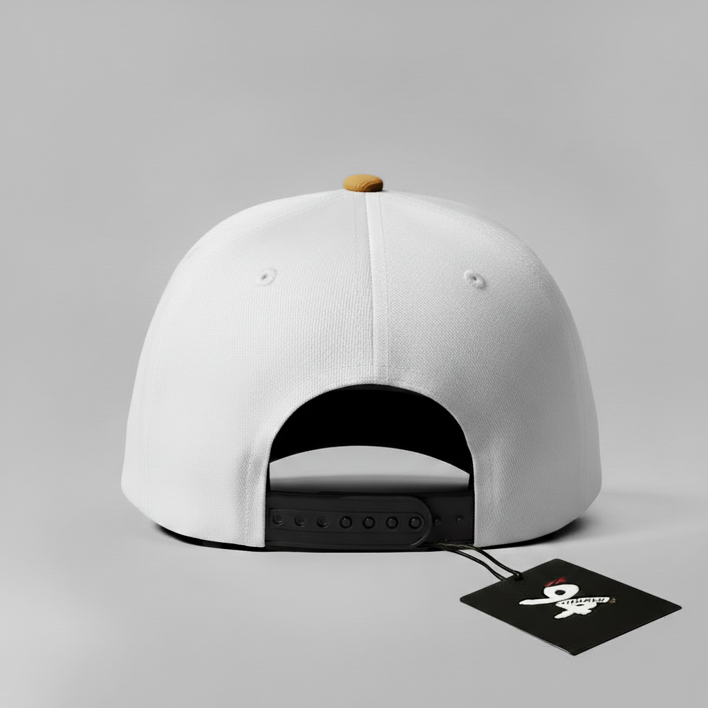 T-Rex "Tyrant" Snapback Hat (White/Camel)