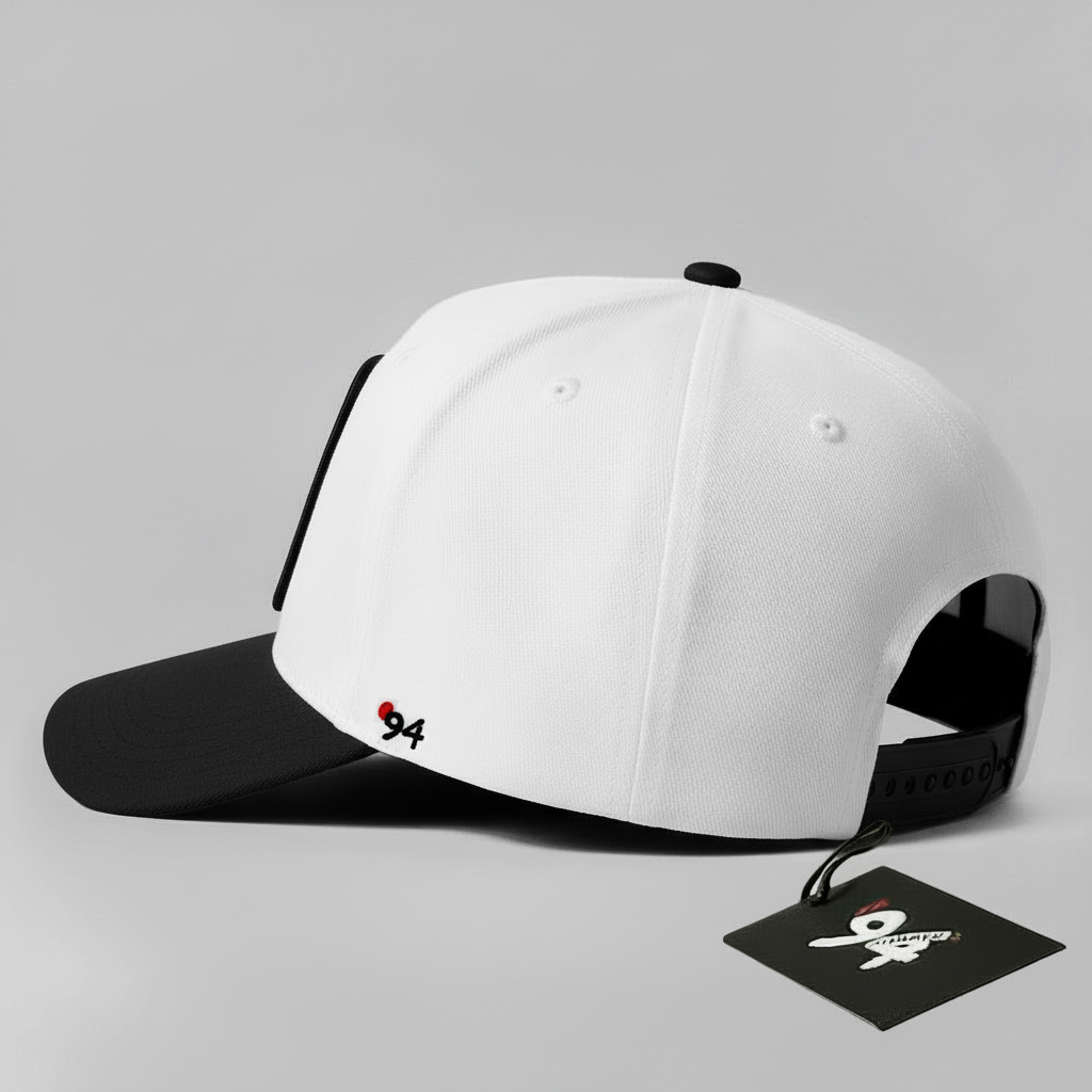 Ninja "Low-Key" Snapback Hat (White/Black)