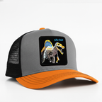 Spinosaurus - "Savage" Trucker Hat (Grey/Orange)