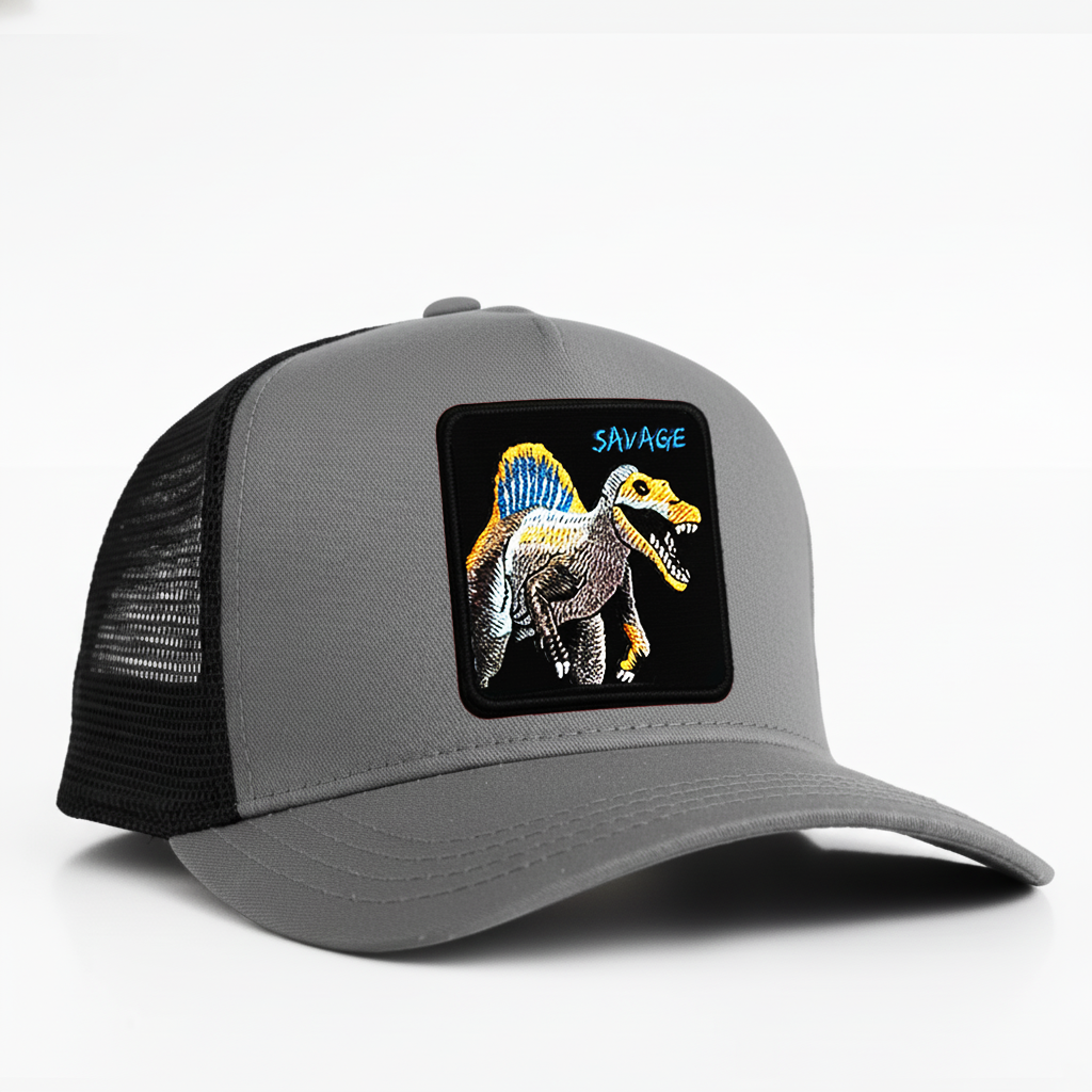 Spinosaurus - "Savage" Trucker Hat (Grey)