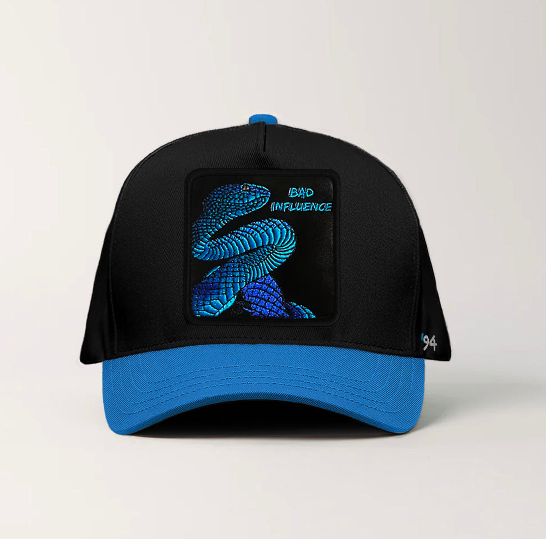 Pit Viper "Bad Influence" Snapback Black/Neon Blue