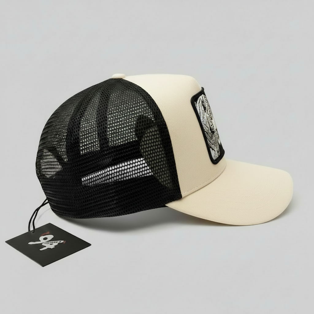 White Tiger - "Pursuit" Trucker Hat (Cream)
