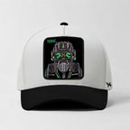 Gas Mask "Toxic" Snapback Hat (White/Black)