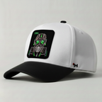 Gas Mask "Toxic" Snapback Hat (White/Black)