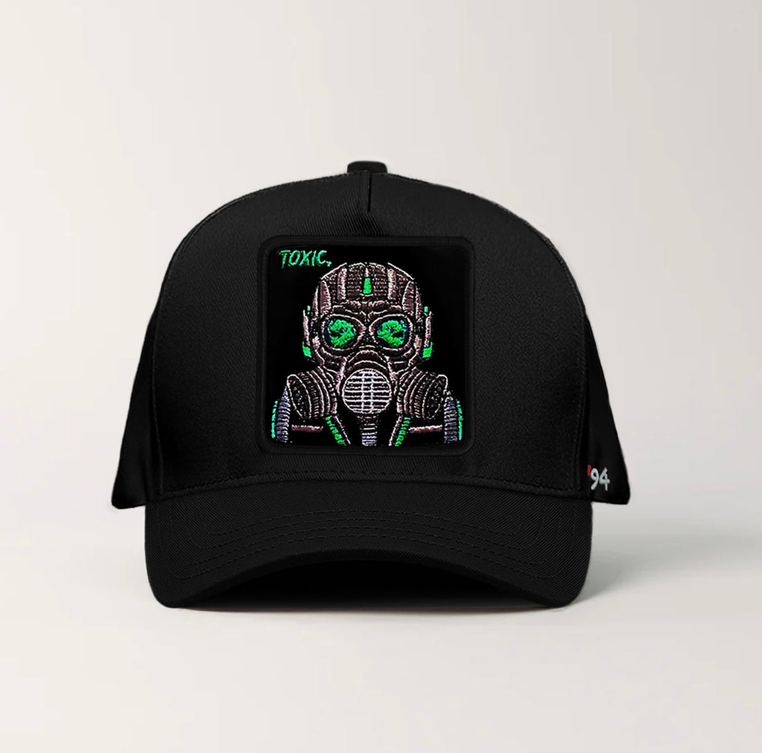 Gas Mask "Toxic" Snapback Black