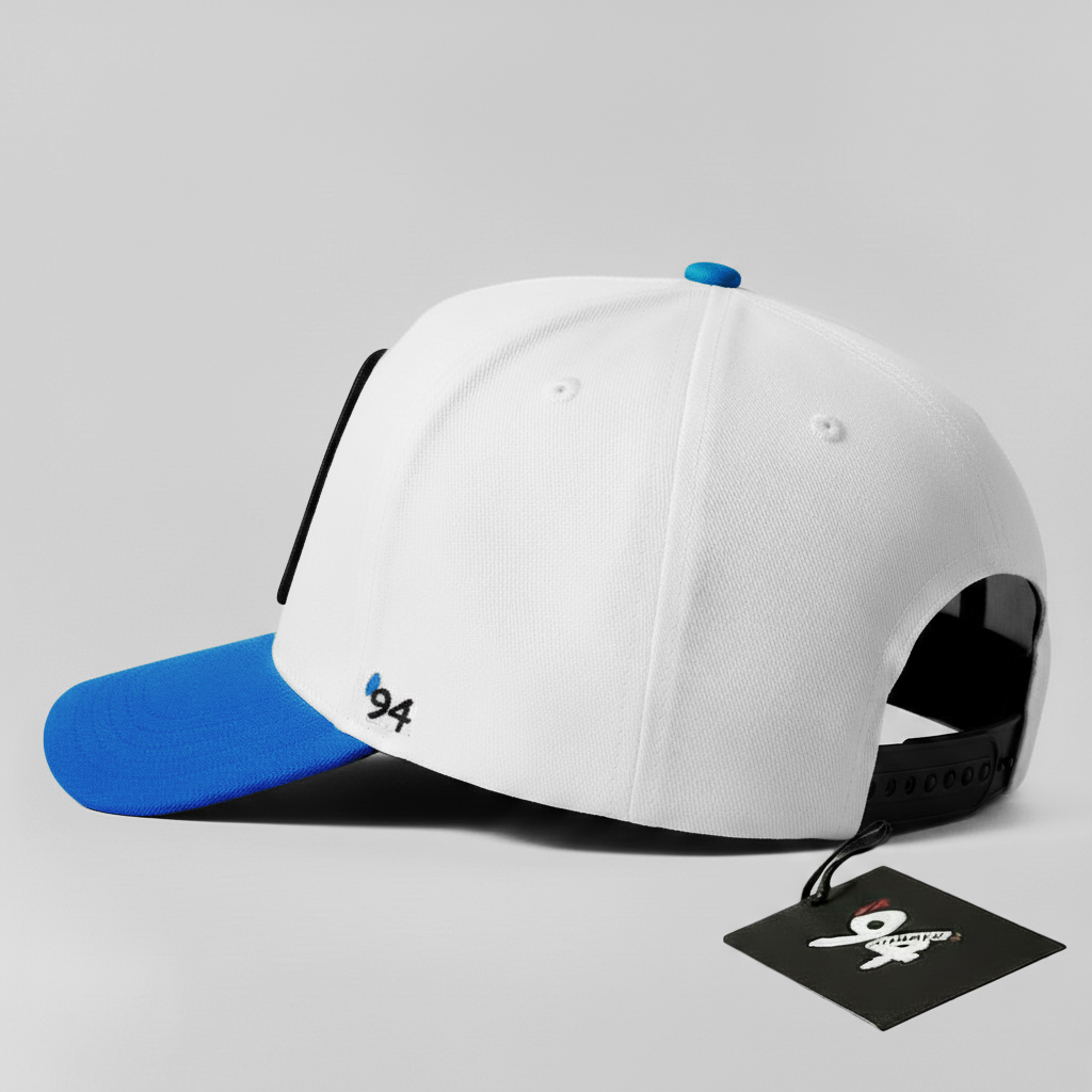 Pit Viper "Bad Influence" Snapback Hat (White/Blue)