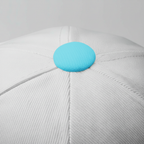 White Wolf "Alpha" Snapback Hat (White/Ice Blue)