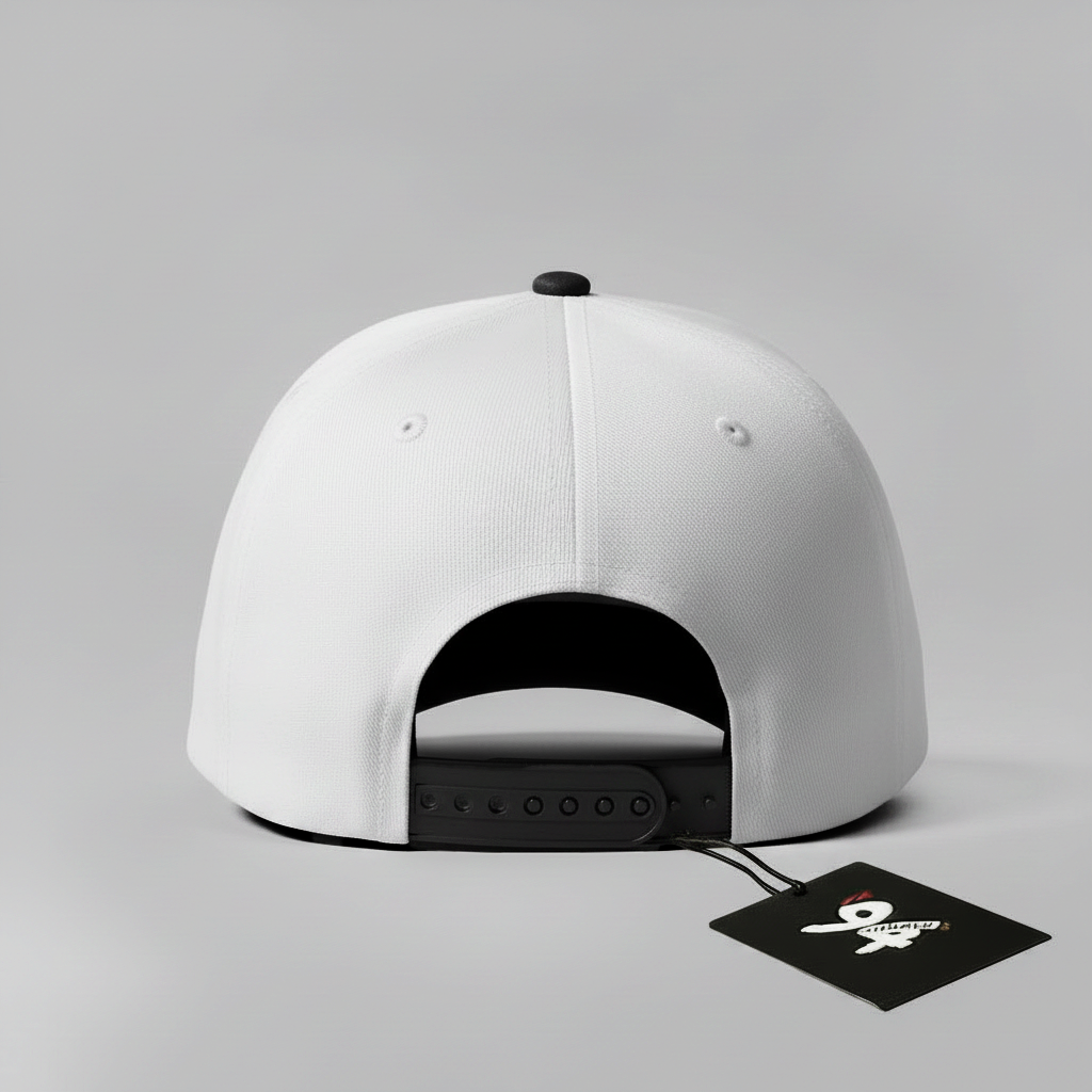 Ninja "Low-Key" Snapback Hat (White/Black)
