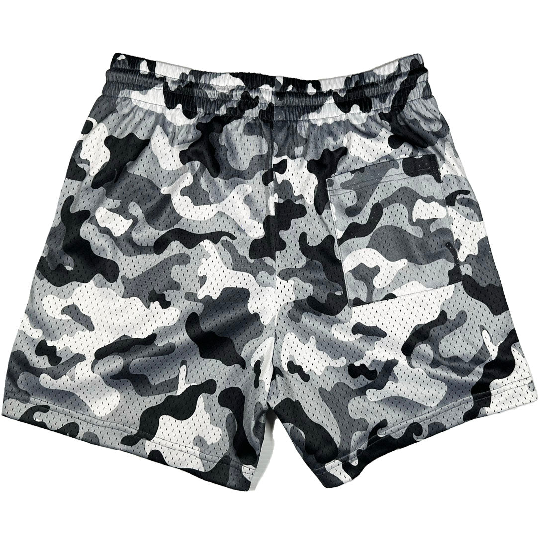 Grey Camo - Essential Mesh short