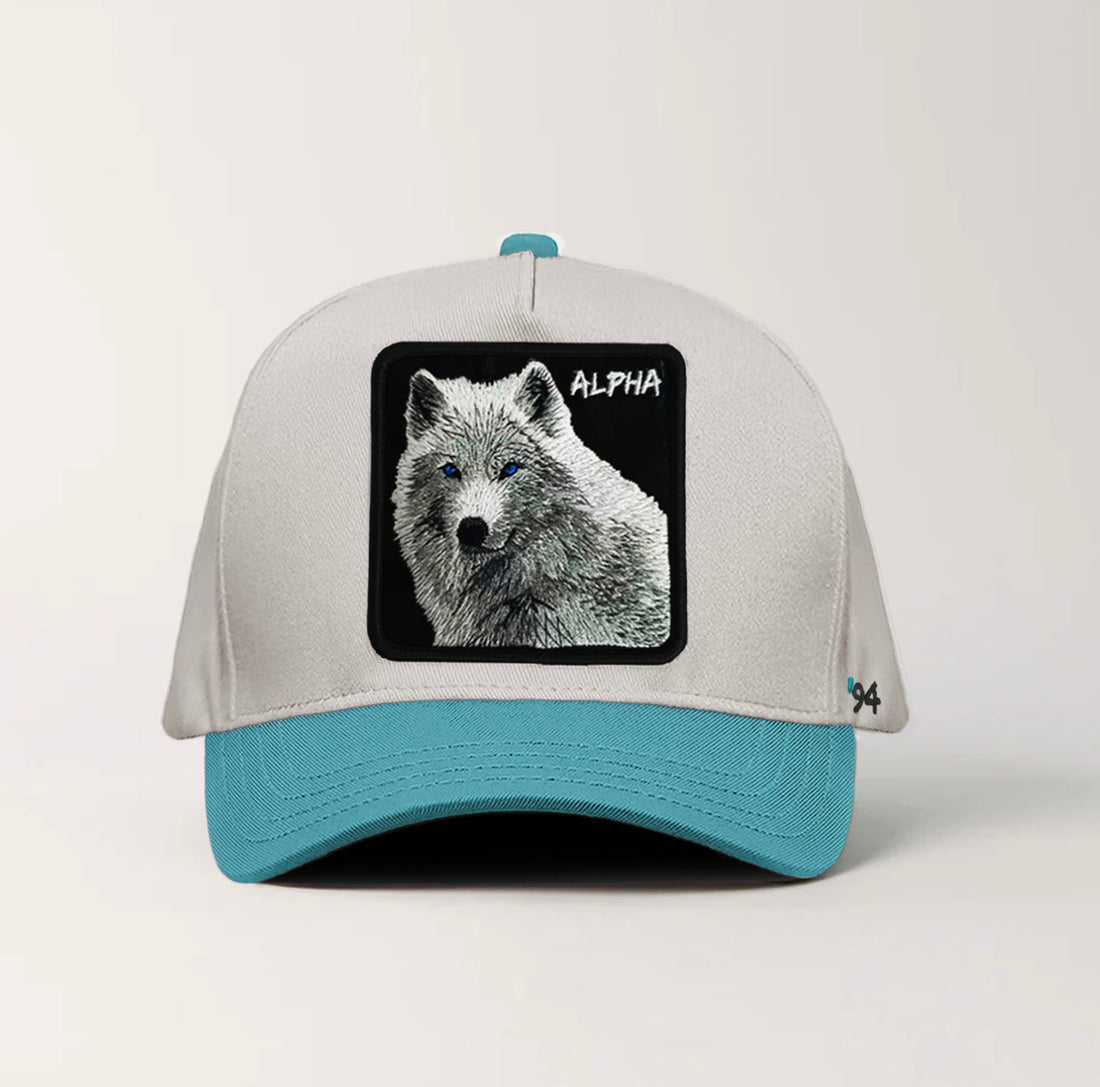 White Wolf "Alpha" Snapback White/Ice Blue