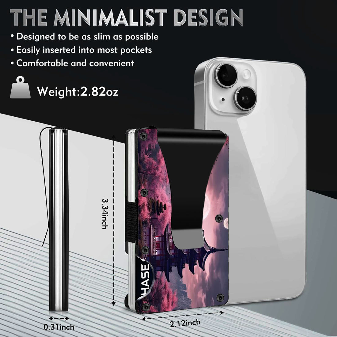 Chinese temple - Graphic Minimalist Wallet